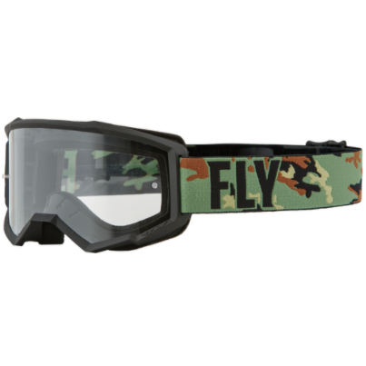 FOCUS GOGGLE GREEN CAMO/BLACK CLEAR LENS