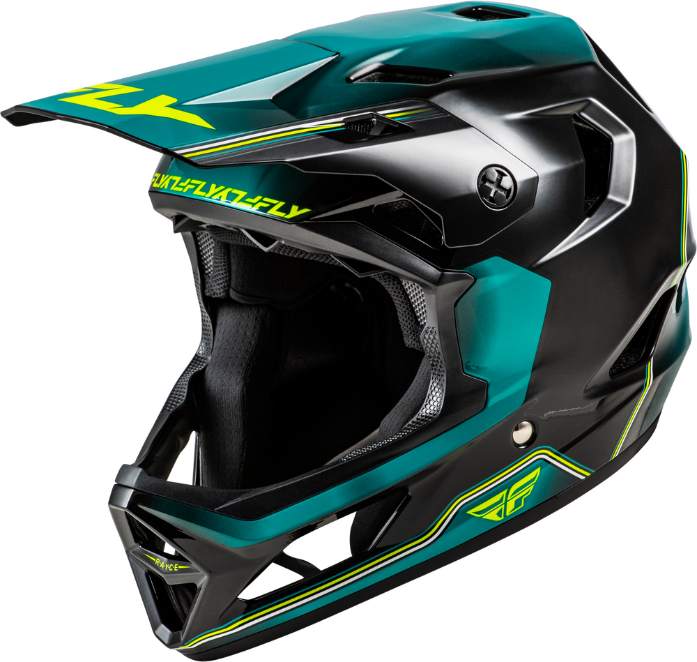 2026 RAYCE REPEAT BICYCLE HELMET BLACK/TEAL/HI-VIS