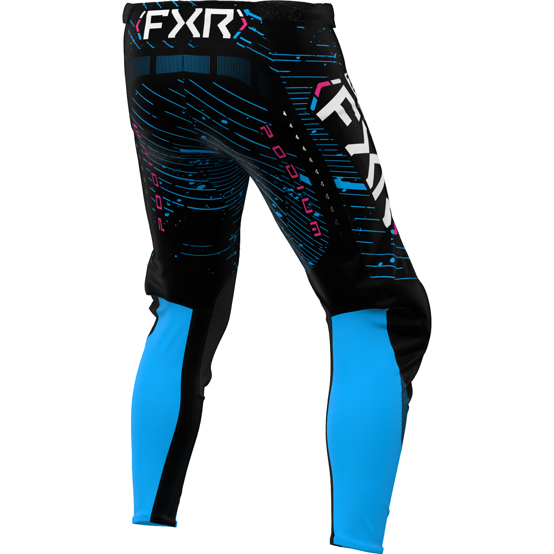 PANTALÓN FXR PODIUM BLACK/CYAN/PINK