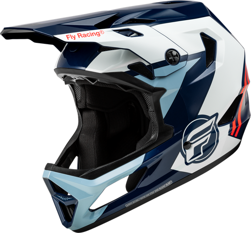2025 RAYCE BICYCLE HELMET RED/WHITE/BLUE MD