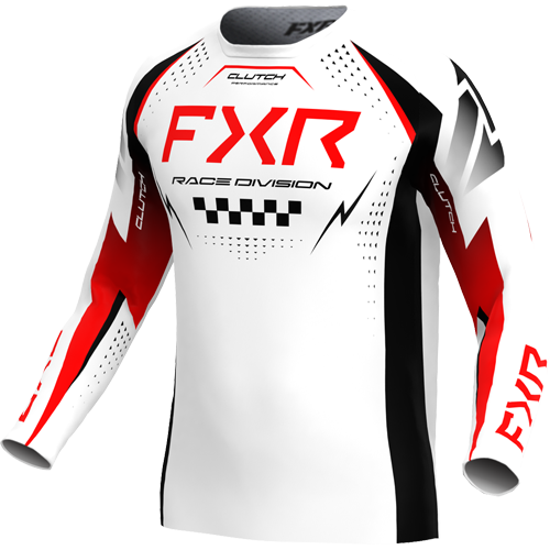 JERSEY FXR CLUTCH PRO 26 WHITE/RED/BLACK