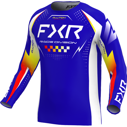 JERSEY FXR YOUTH CLUTCH 26 ROYAL/YELLOW/RED