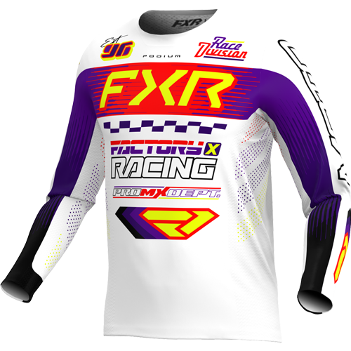 JERSEY FXR PODIUM GLADIATOR 26 WHITE/PURPLE/RED