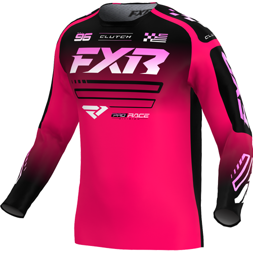JERSEY FXR YOUTH CLUTCH 26 RAZZ/BLACK/PINK