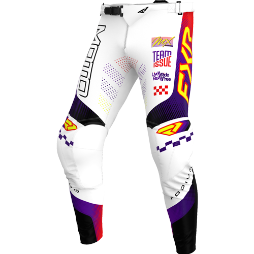 PANTALÓN FXR PODIUM GLADIATOR 26 WHITE/PURPLE/RED