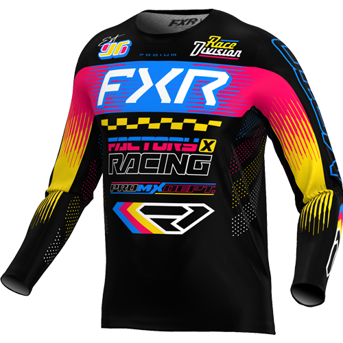JERSEY FXR PODIUM GLADIATOR 26 BLACK/BLUE/RAZZ